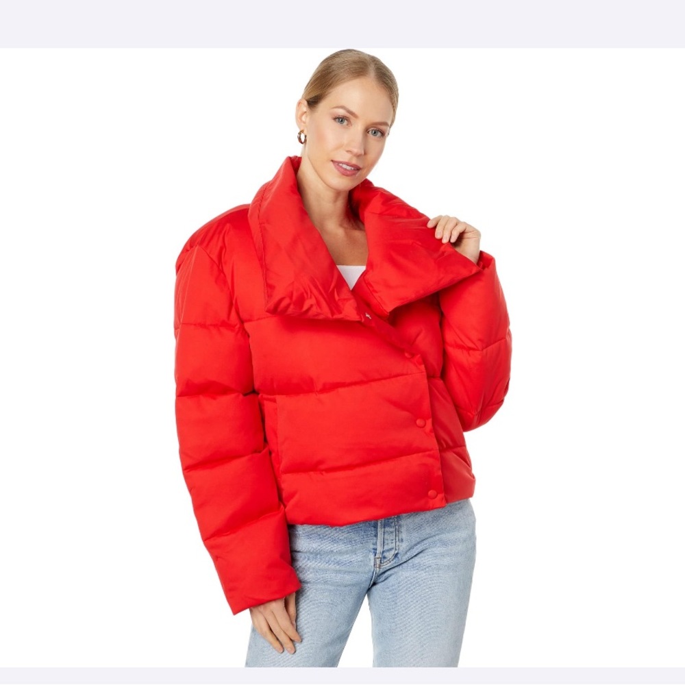 Avec Les Filles Envelope Puffer Jacket NWT Scarlet Size Large